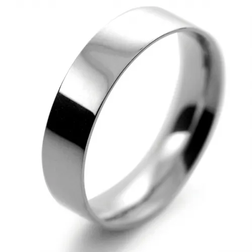 Flat Court Light - 5mm Palladium Wedding Rings UK